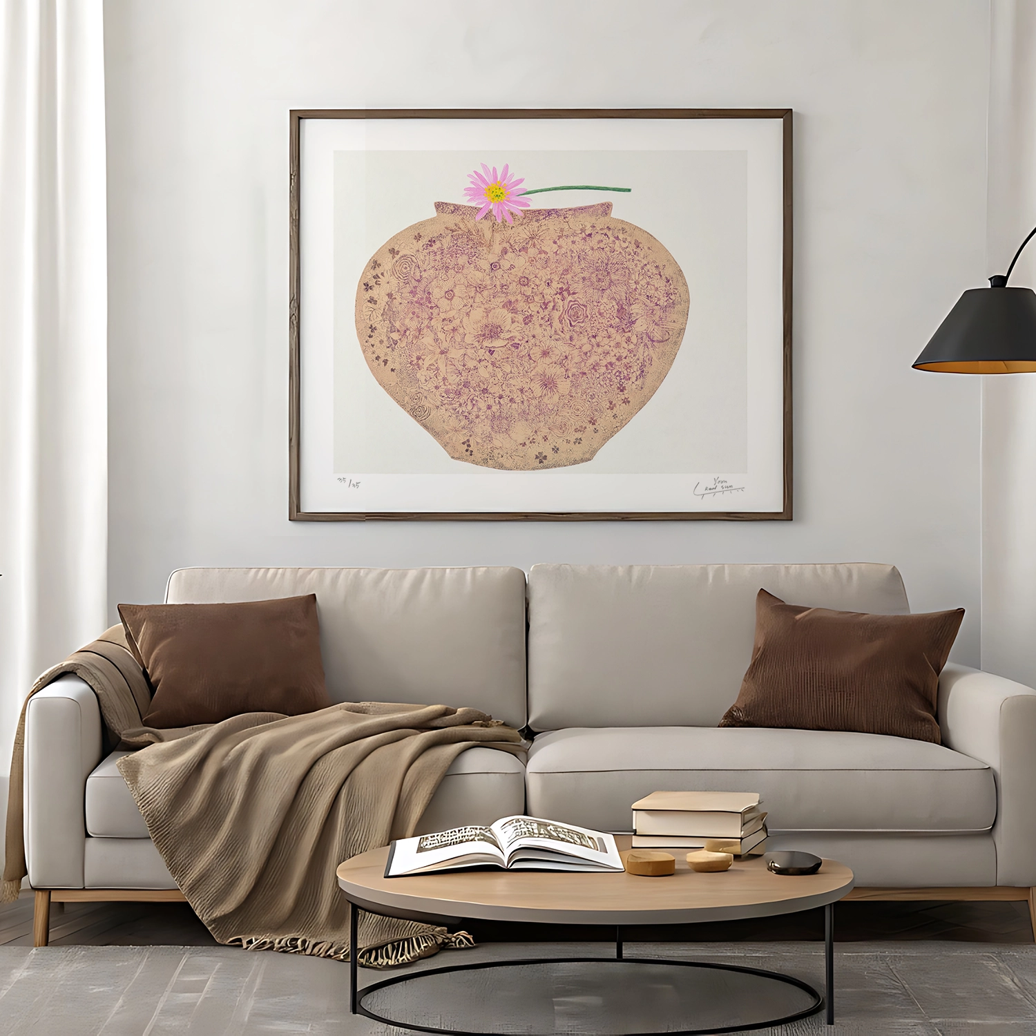 윤선홍 판화 소녀