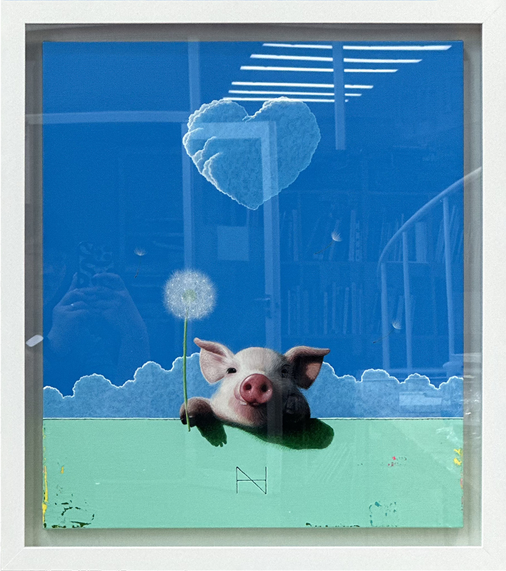 송형노, Olivia over the Wall (Heart cloud, Mint wall, Blue sky)