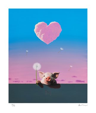 Olivia over the Wall (Pink Heart)