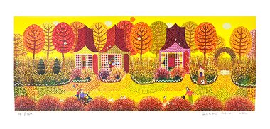 꽃 울타리 사이로