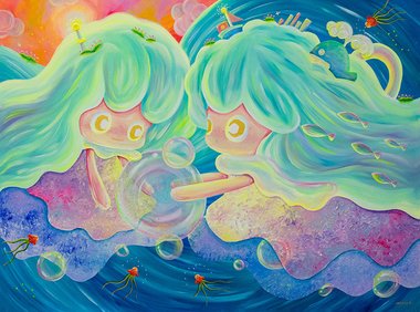 「しゃぼん玉」ー 海からの贈り物 ー Soap Bubble - Gift of the sea -