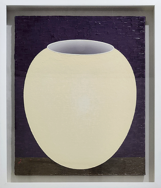 달항아리-빛의결 연노란 그릇 (8호)