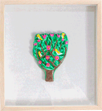 제주생활의 중도 (나무) (액자포함)