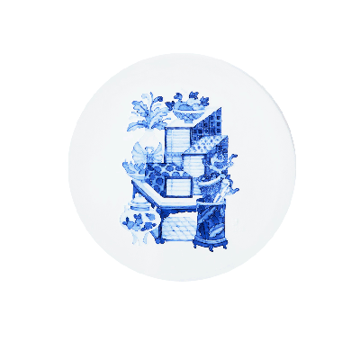 백자사물 책가도 원형도판