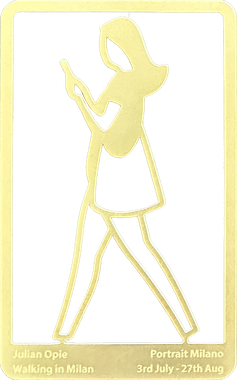 Gold Woman with Phone