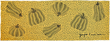 Yayoi Kusama Pumpkin "Tenugui" Hand cloth (yellow)