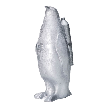 Penguin with Water Bottle (sliver)