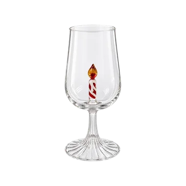 Whiskey glass with figurine