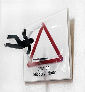 Caution! Slippery Floor (White)