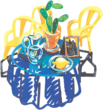 Table with cactus (2 Layers)