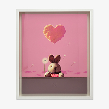Rabbit over the Wall (Pink)
