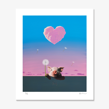 Olivia over the Wall (Pink Heart)