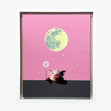 Olivia over the Grey Wall (Full Moon)