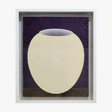 달항아리-빛의결 연노란 그릇