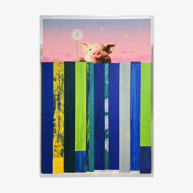 Olivia over the Wood Fence