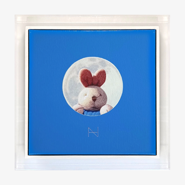 Rabbit in the Moon-Blue