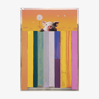 Olivia over the wood fence