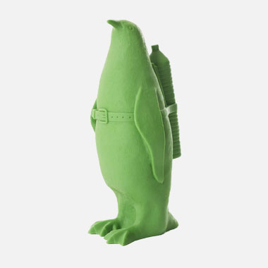 Penguin with Water Bottle (green)