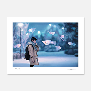 Afterglow-Snowy night